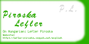 piroska lefler business card